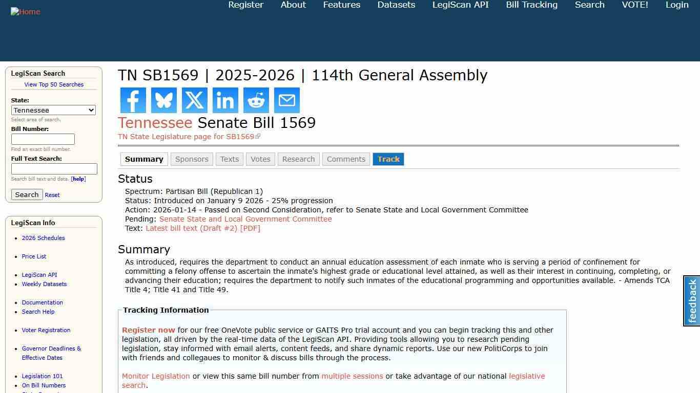 TN SB1569 | 2025-2026 | 114th General Assembly | LegiScan